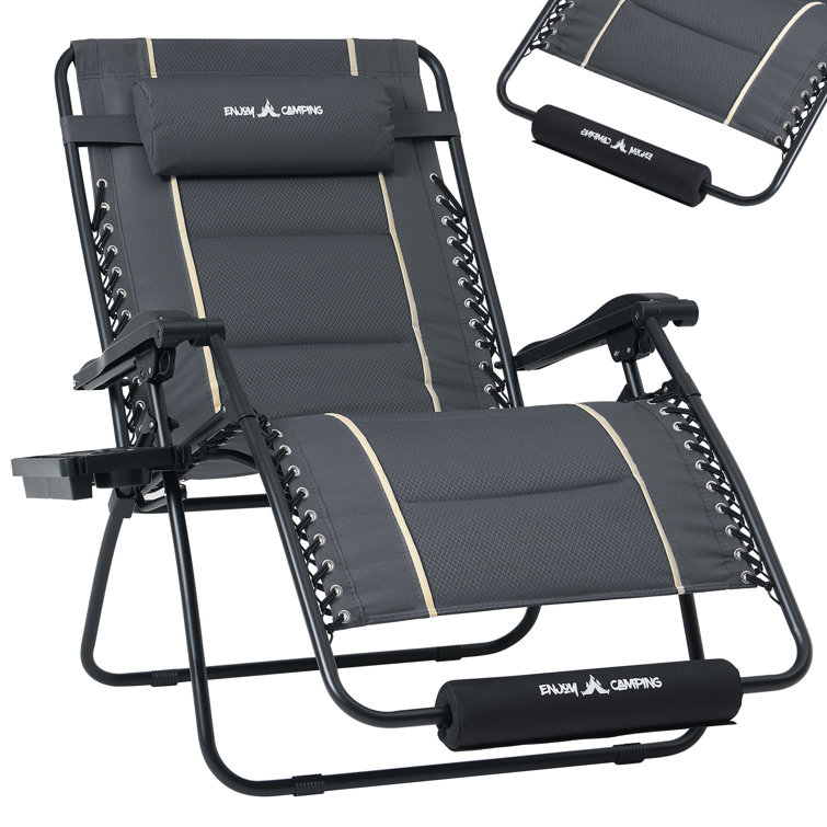 Arlmont & Co Oversized XXL Folding Zero Gravity Chair, Supports 500lbs